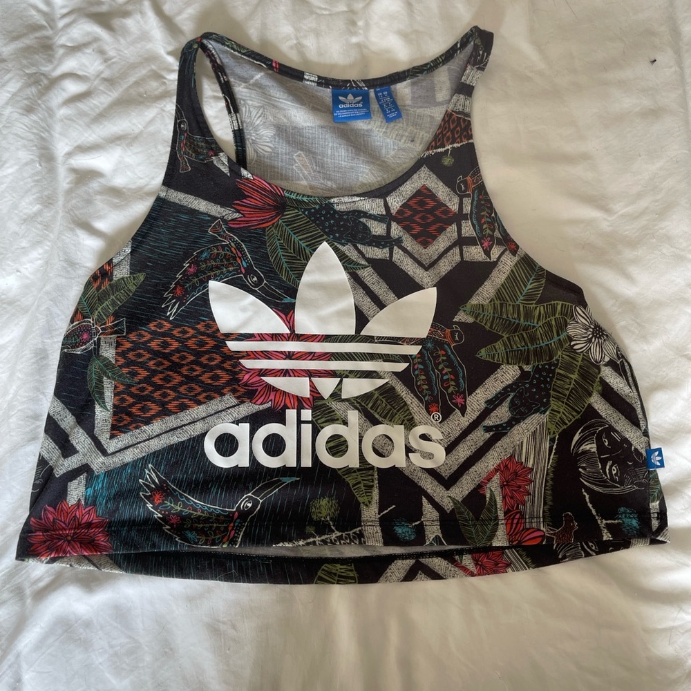 Adidas cropped tank top